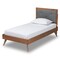 Baxton Studio Laima Mid-Century Dark Grey Fabric Upholstered and Walnut Brown Finished Wood Platform Bed-Twin 191-11526-11159-ZORO - alternate 4